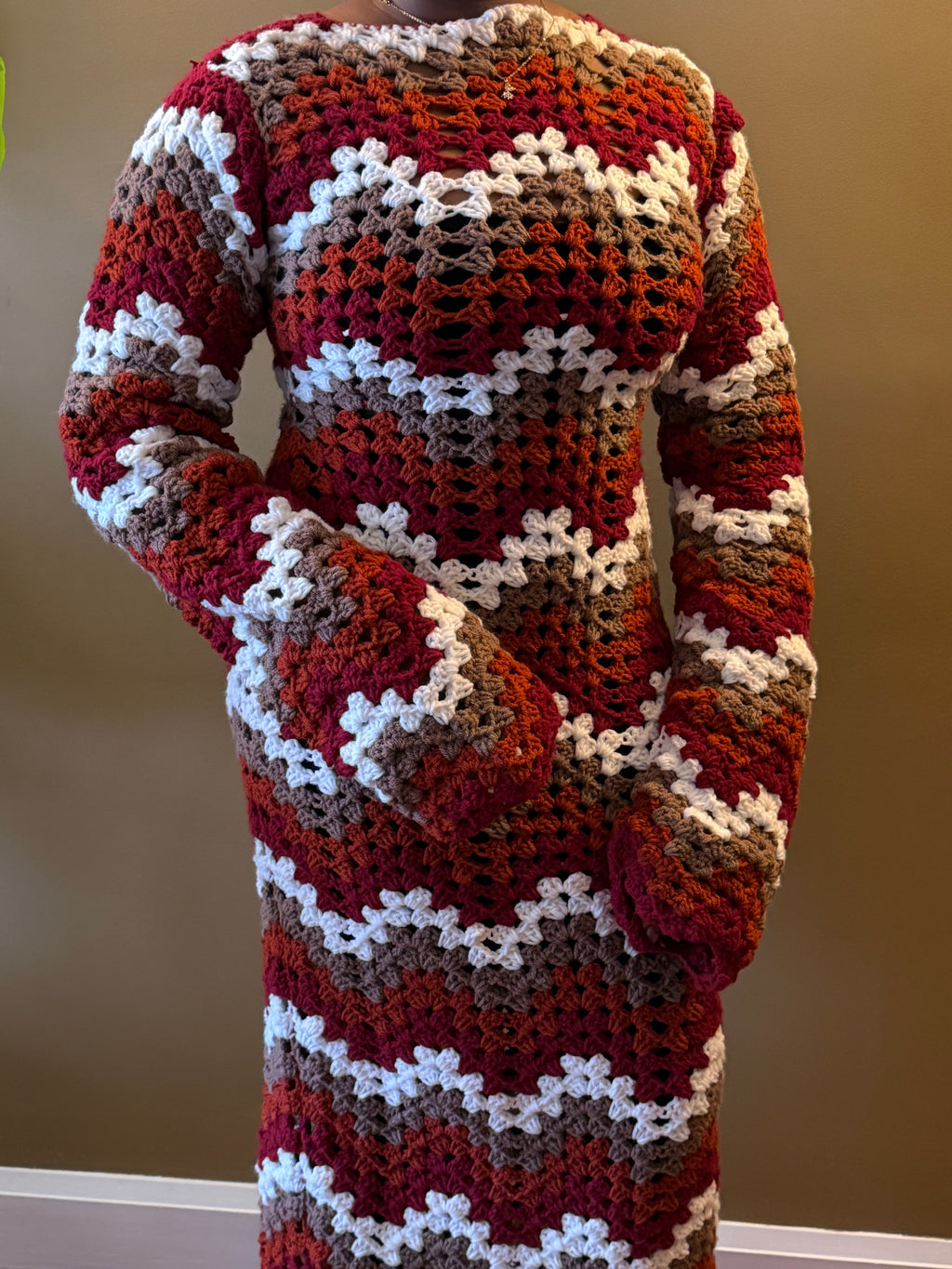 Long Chevron Dress